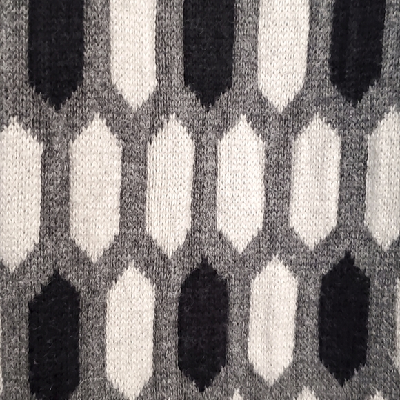 WILFRED / S / Women's Silk Cashmere Blend Anjou Geometric Crewneck Sweater - Picture 3 of 3